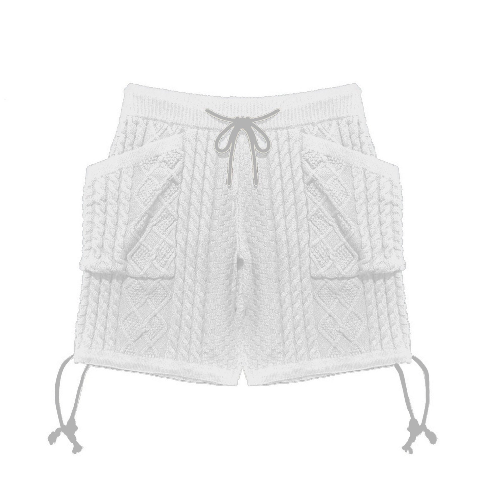 Essential Knit Shorts - WHITE