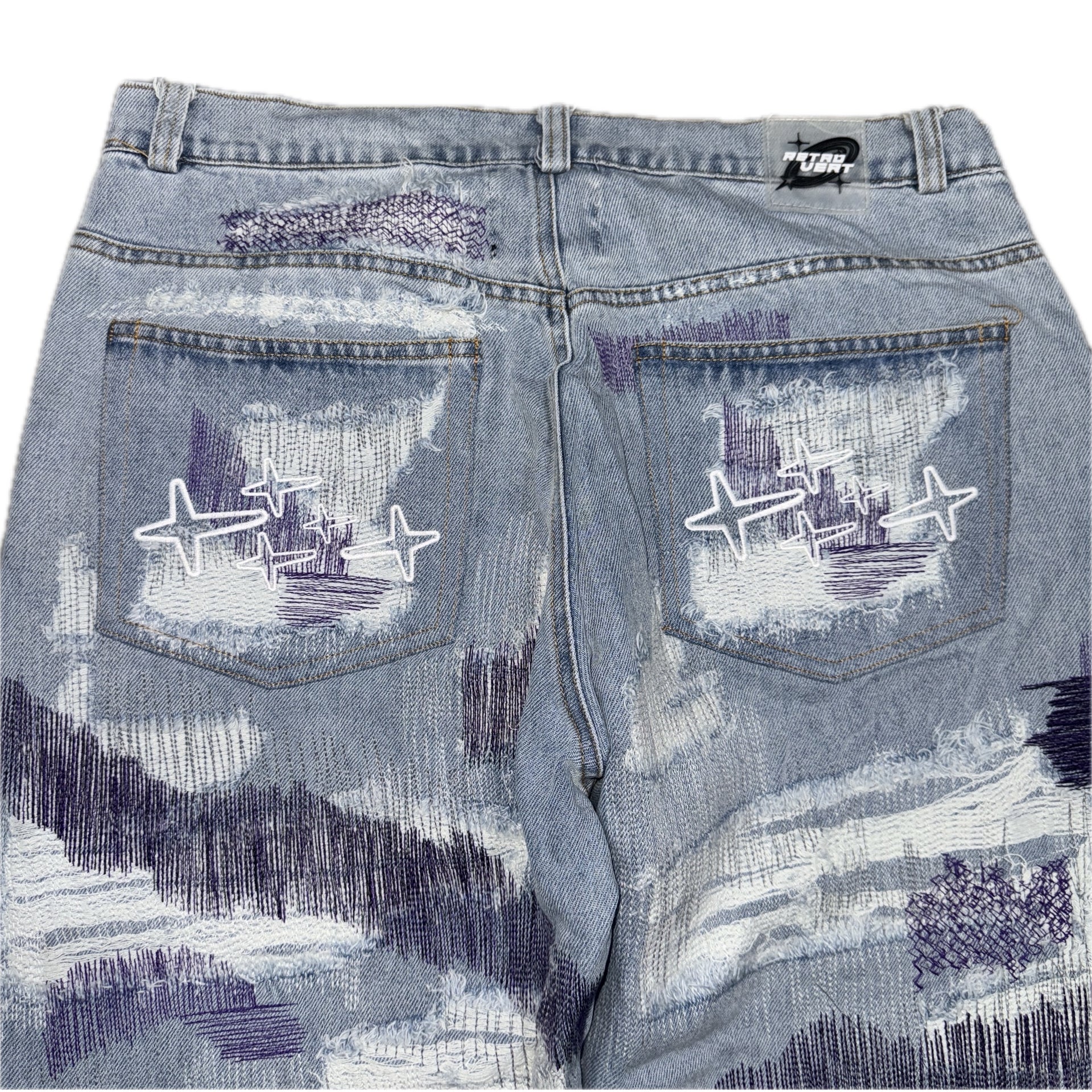 Distressed Denim - Purple