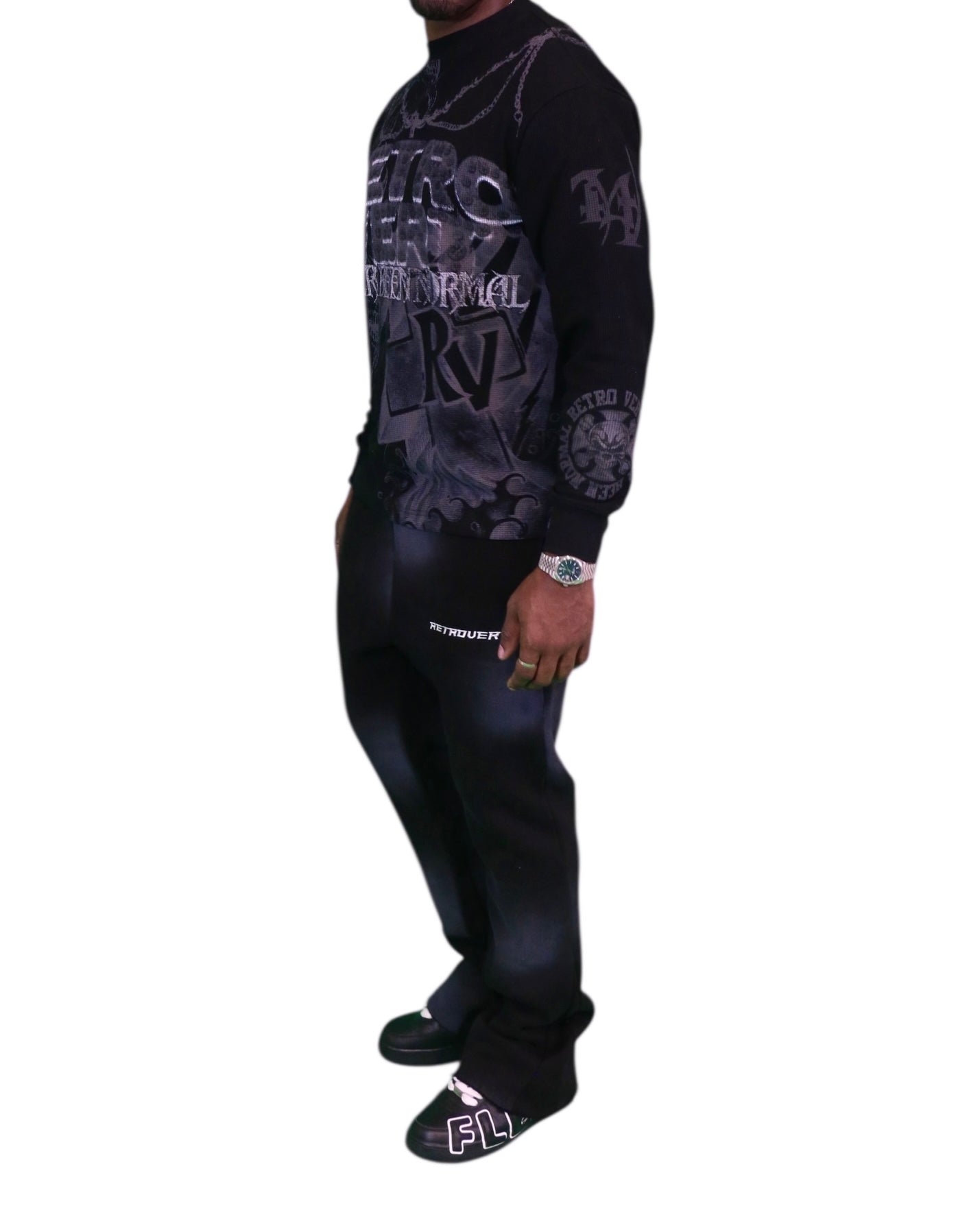 Reaper Longsleeve Thermal T-Shirt- Black