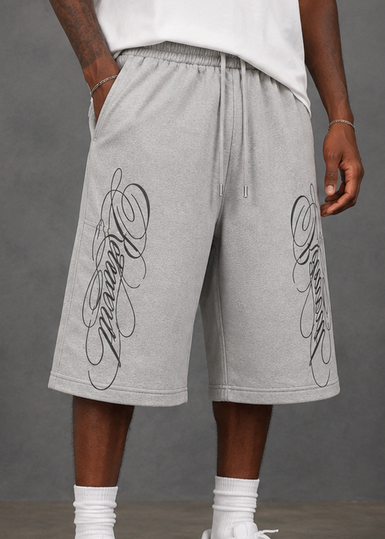 SCRIPT SHORTS - GREY
