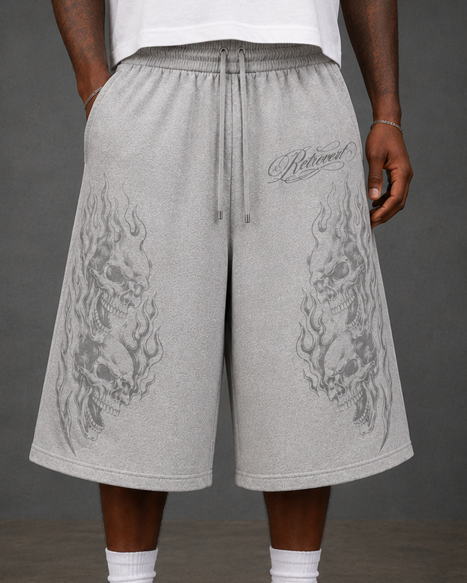 FLAME SHORTS - GREY