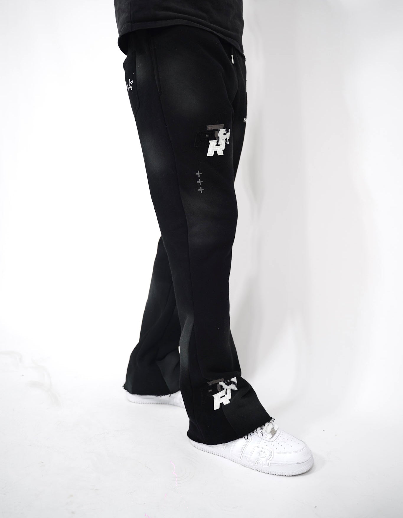 Patch Flare Sweatpants - Coal