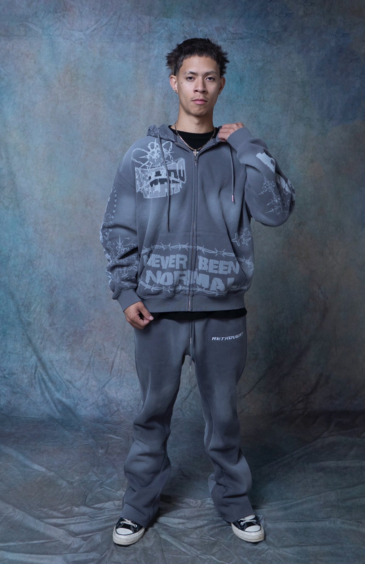 DESTROYER MATCHING ZIP-UP GREY