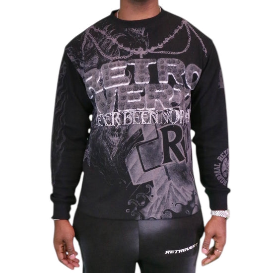 Reaper Longsleeve Thermal T-Shirt- Black