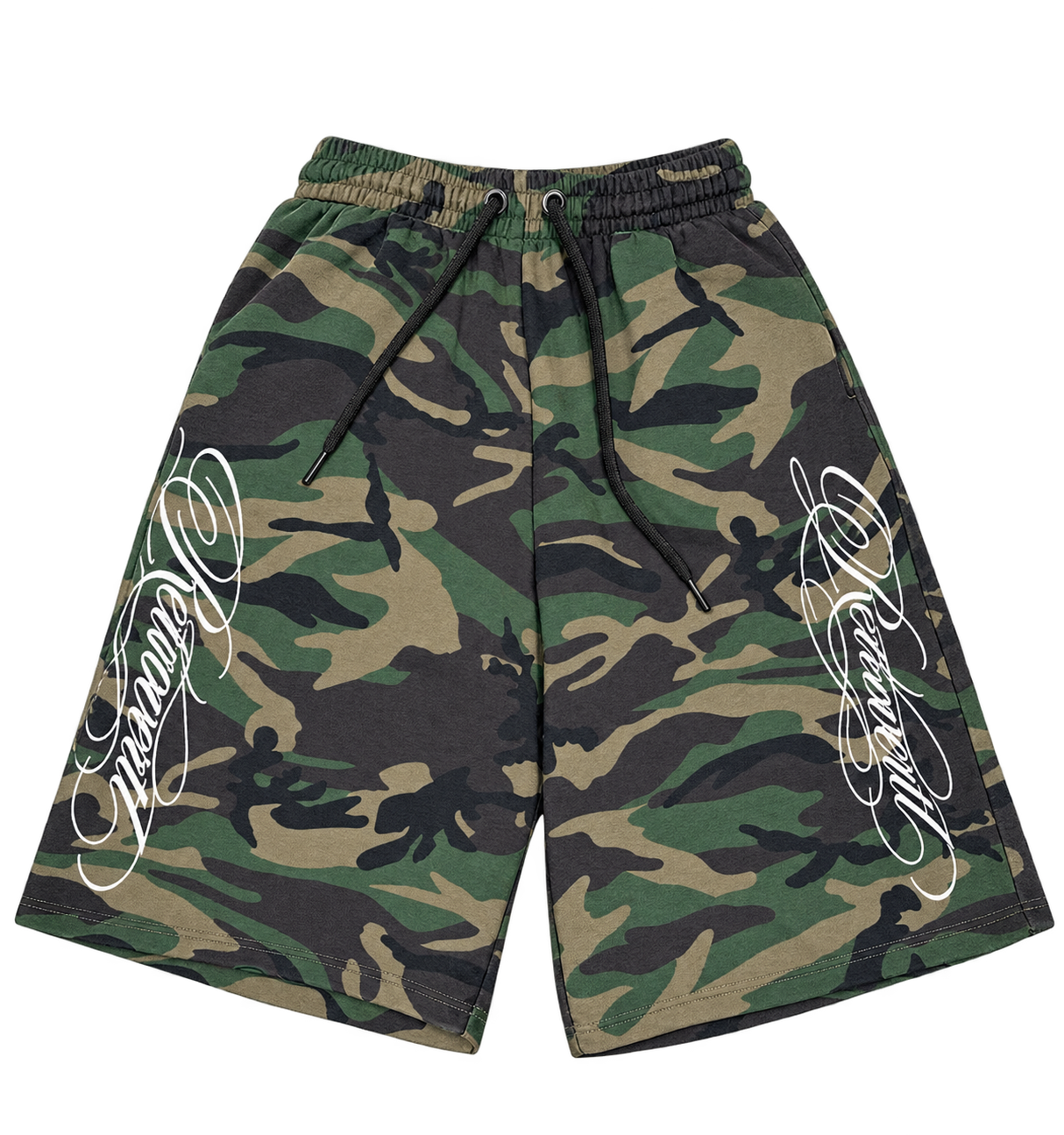 CAMO SCRIPT SHORTS