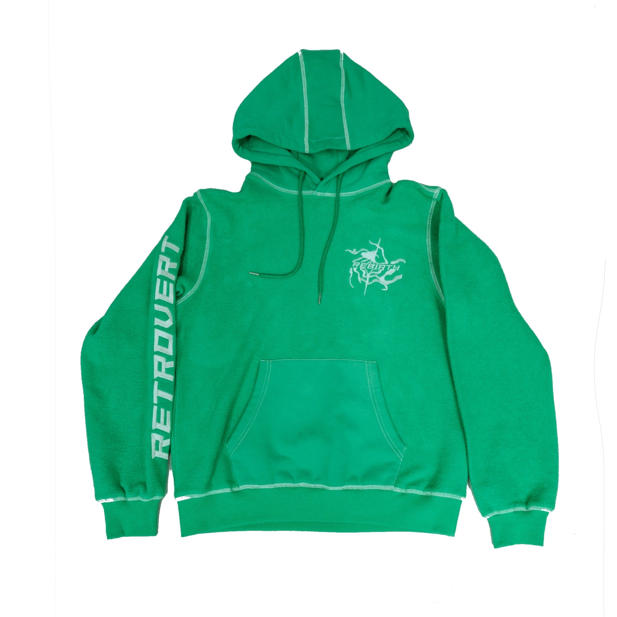 Rebirth inverse Hoodie Green RETROVERT