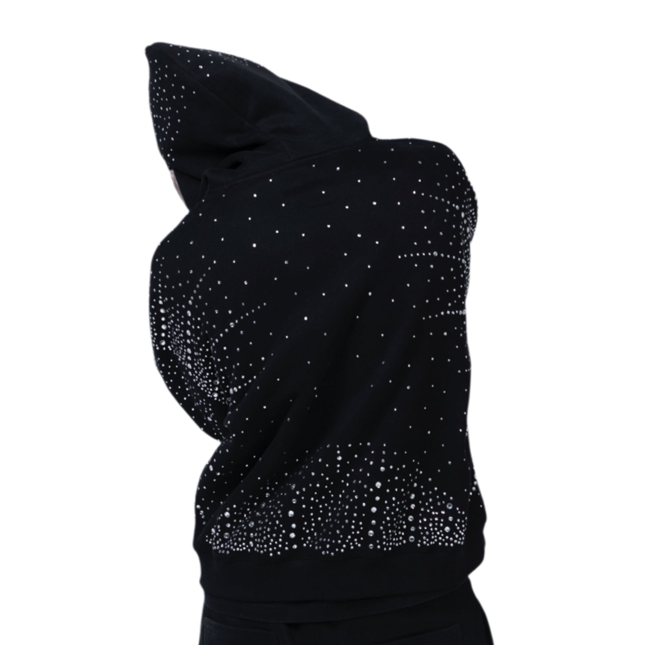 Infinity Rhinestone Zip-up - Black - RETROVERT
