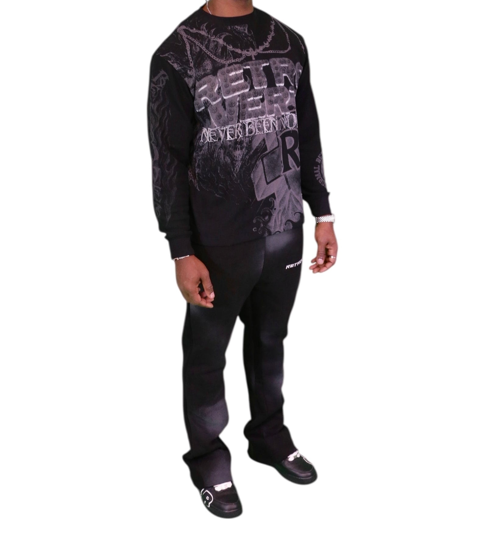 Reaper Longsleeve Thermal T-Shirt- Black