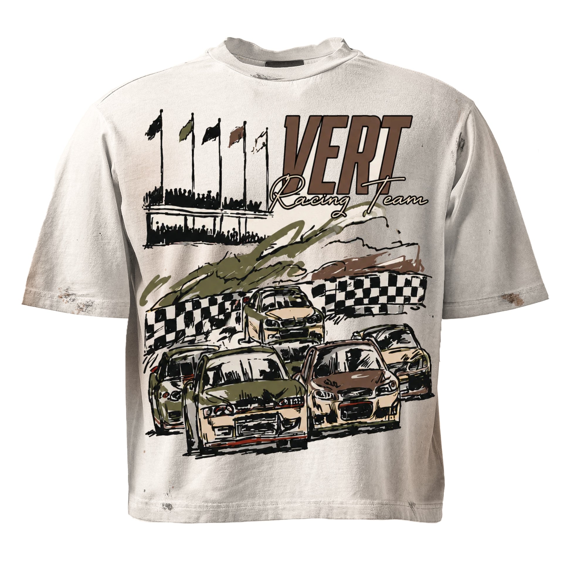 Vert Racing Team T Shirt Brown