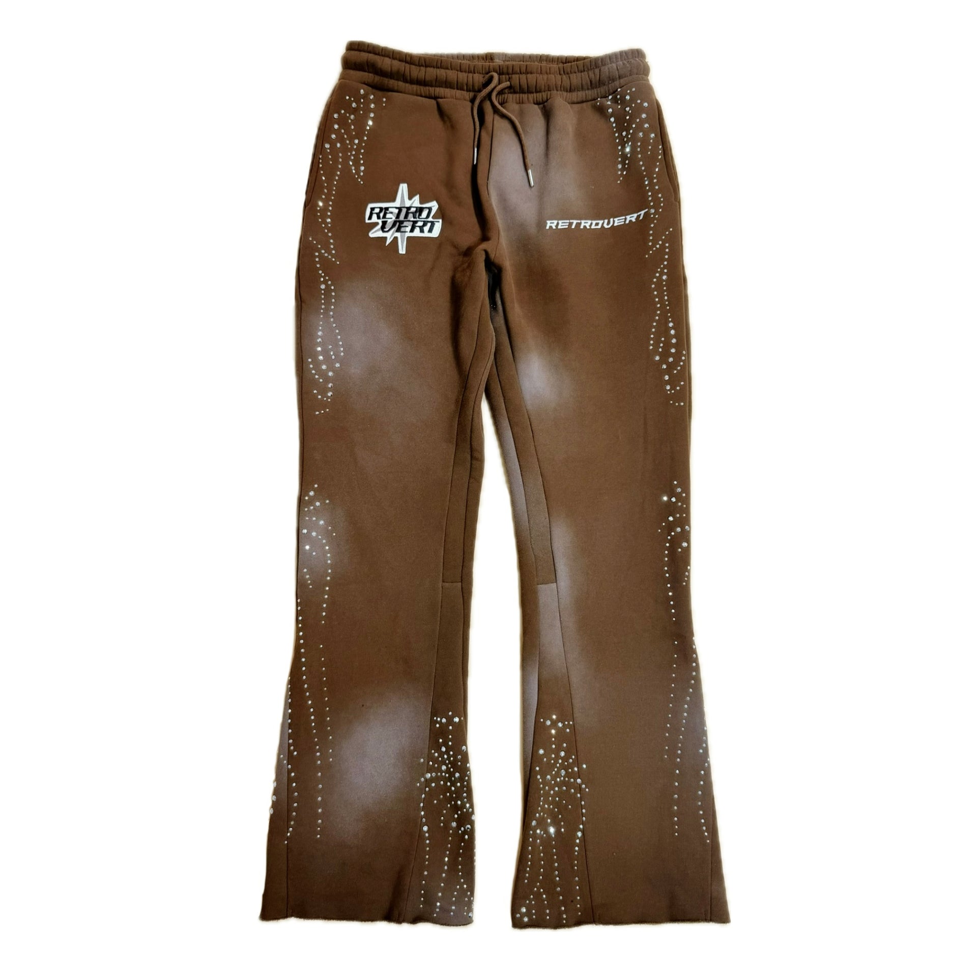 Infinity Rhinestone Pants - Brown