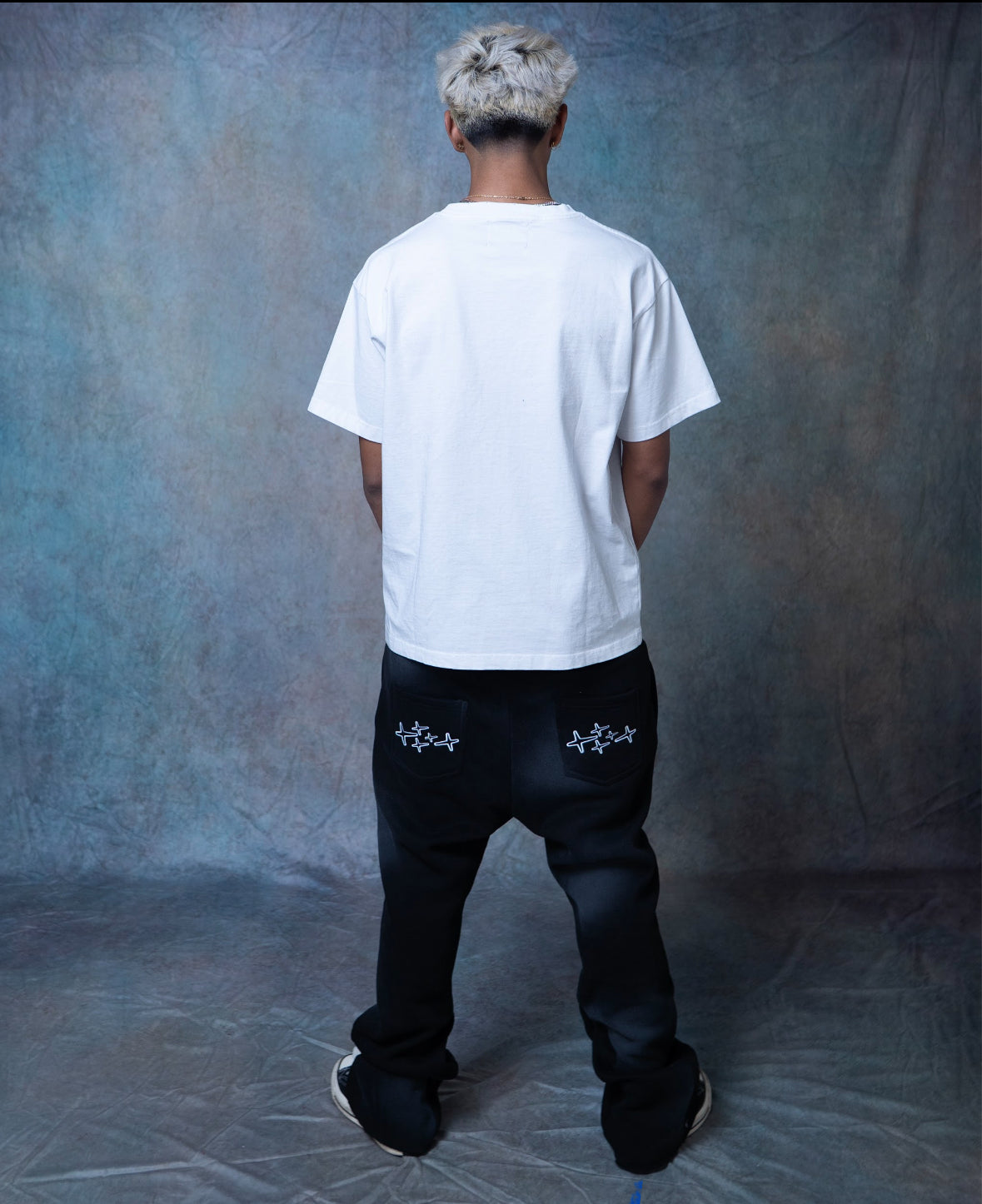 Rhinestone Rockstar Tee - white