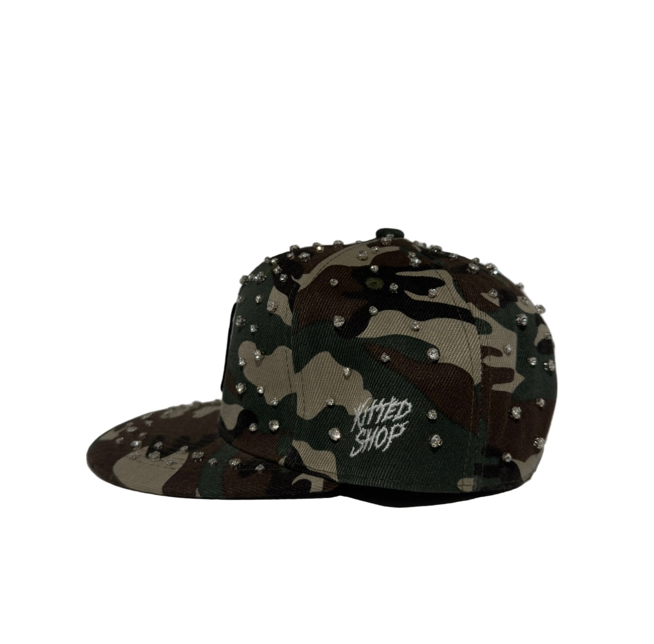 KITTED SHOP X RETROVERT RHINESTONE HAT NY CAMO