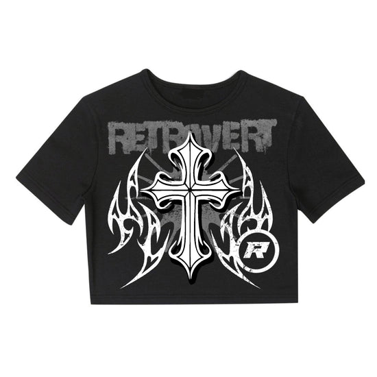 CROSS BIKER TOP BLACK