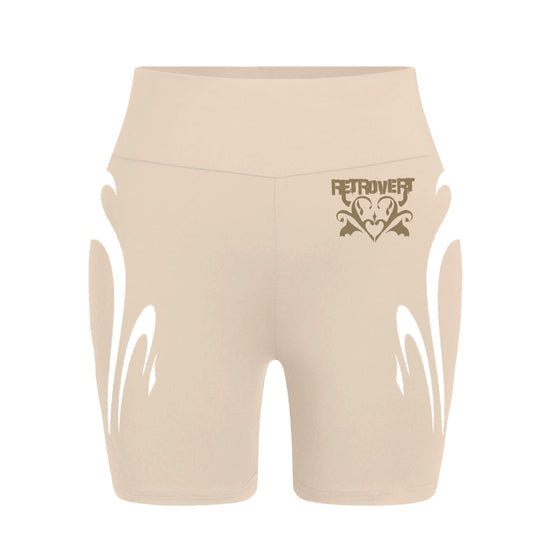 HEART BIKER SHORTS NUDE