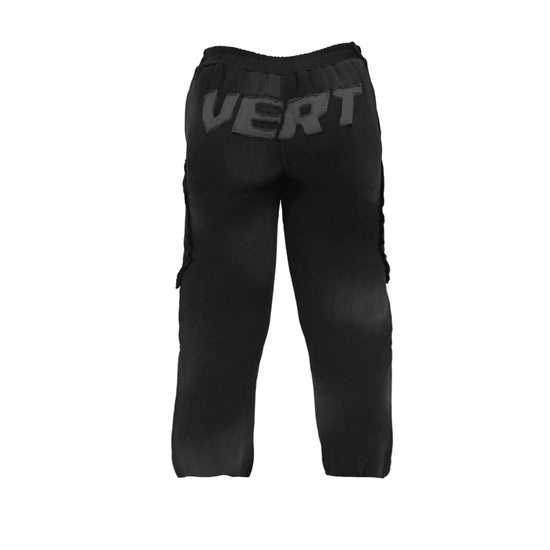 VERT DISTRESSED BLACK PANTS