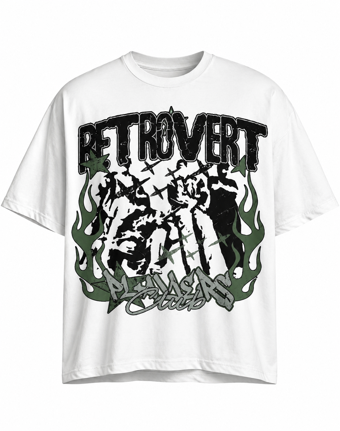 Players Club Tee White/Green