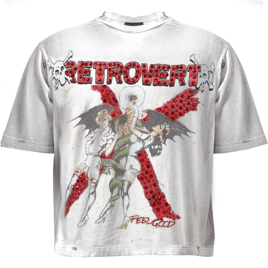 Rhinestone Nurse Tee - White