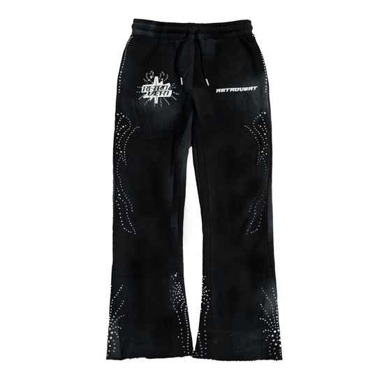 Infinity Rhinestone Pants - Black