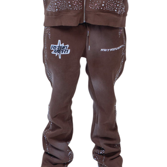Infinity Rhinestone Pants - Brown