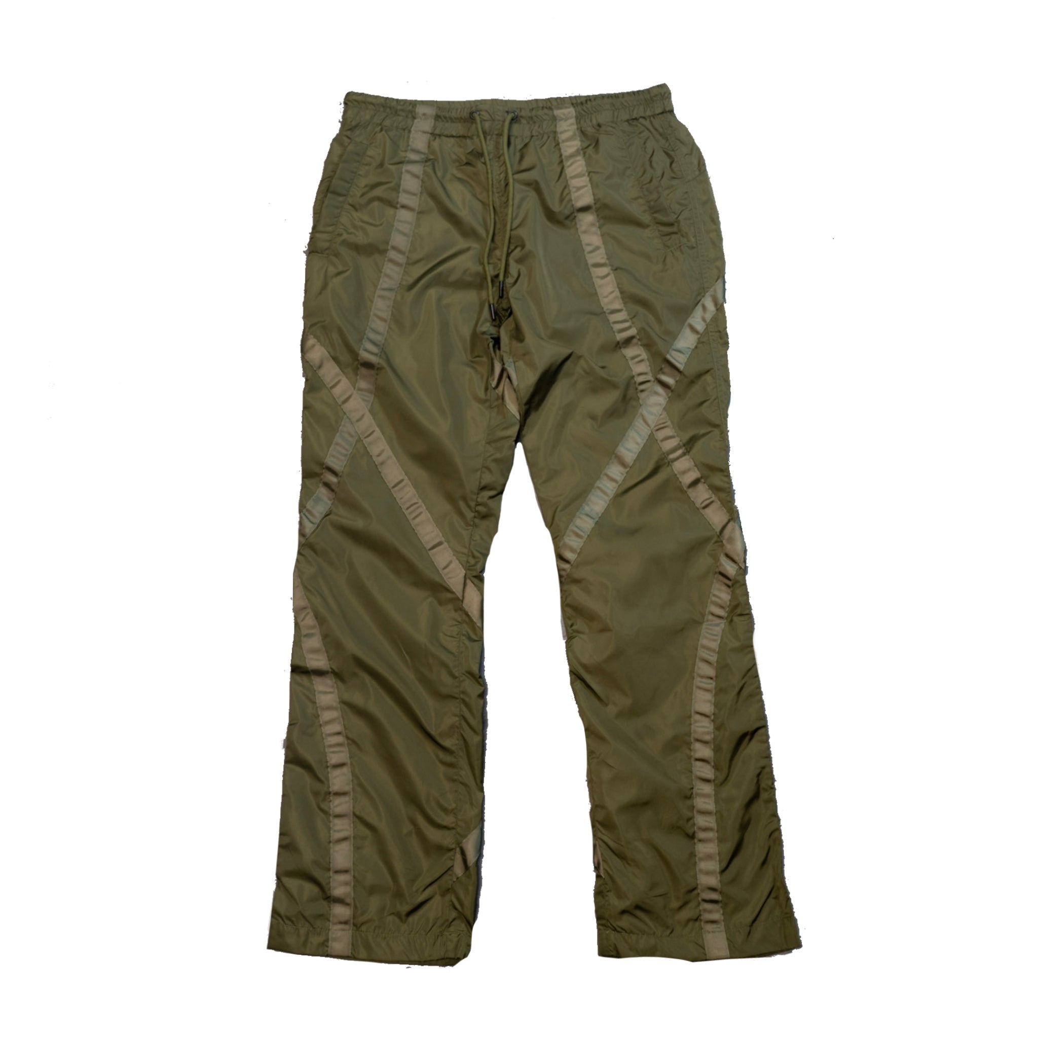 Nylon track pants - Olive - RETROVERT