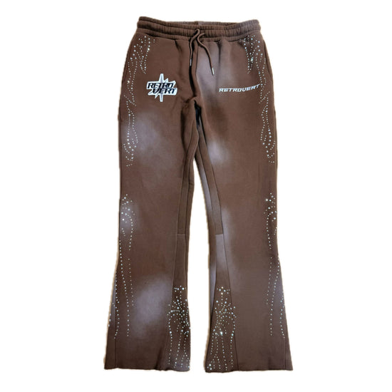 Infinity Rhinestone Pants - Brown