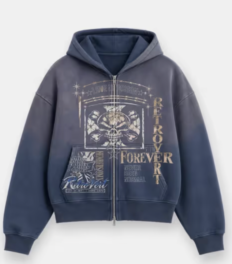 Forever Zip Hoodie - Navy