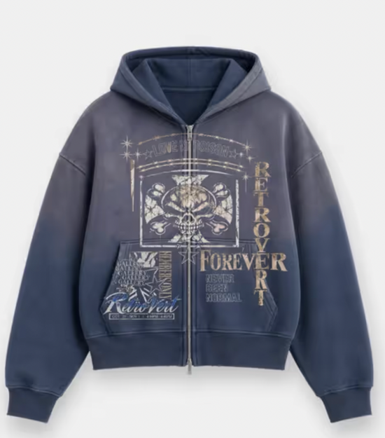Forever Zip Hoodie - Navy
