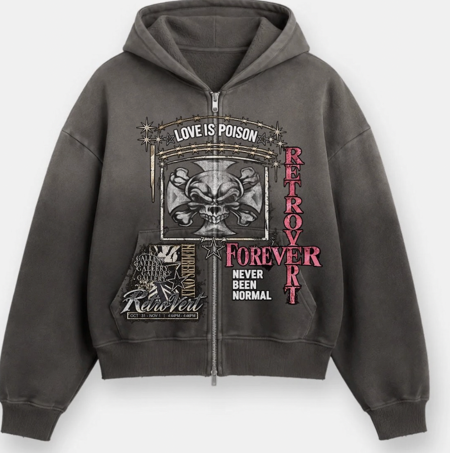 Forever Zip Hoodie - GREY