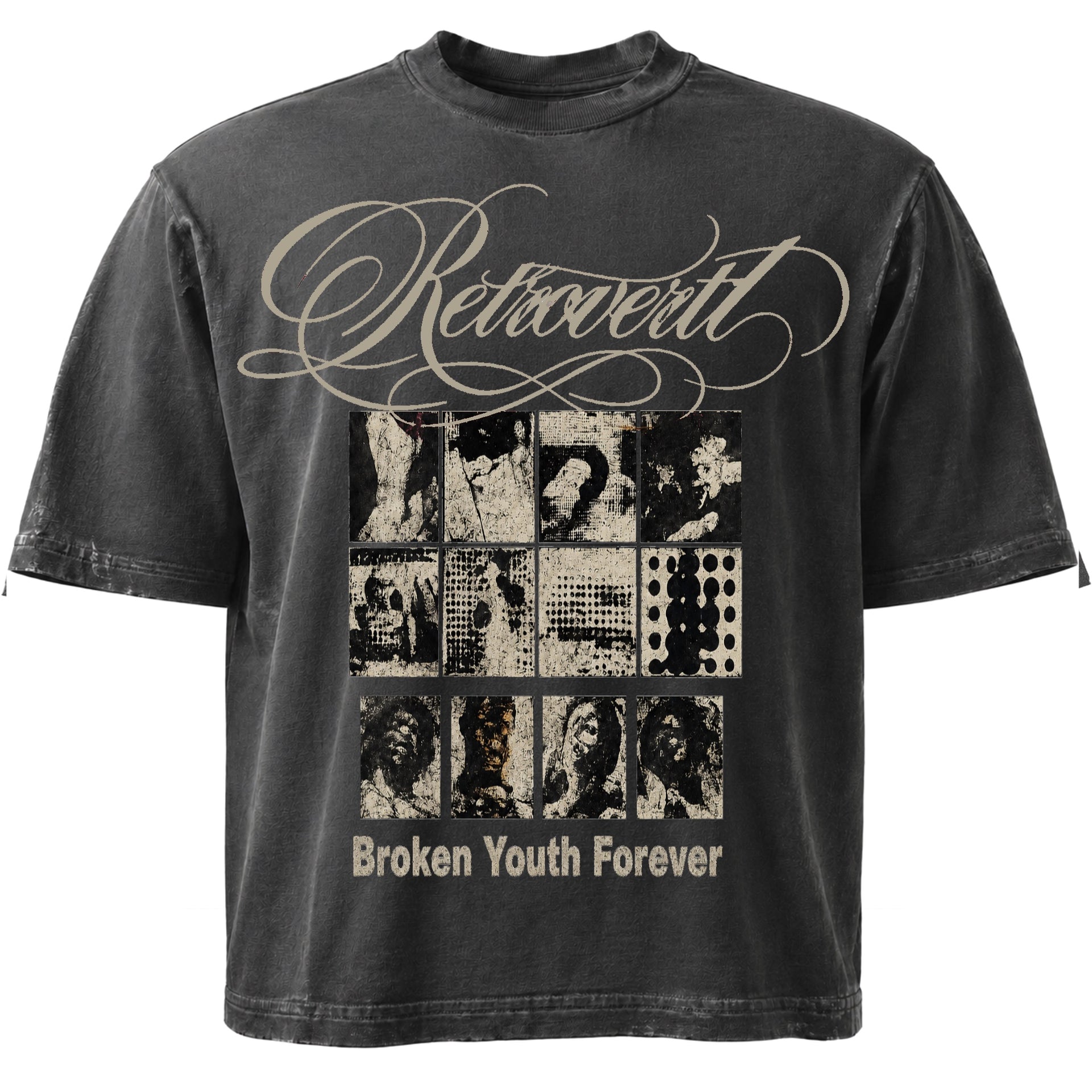 Broken Youth Script T Shirt