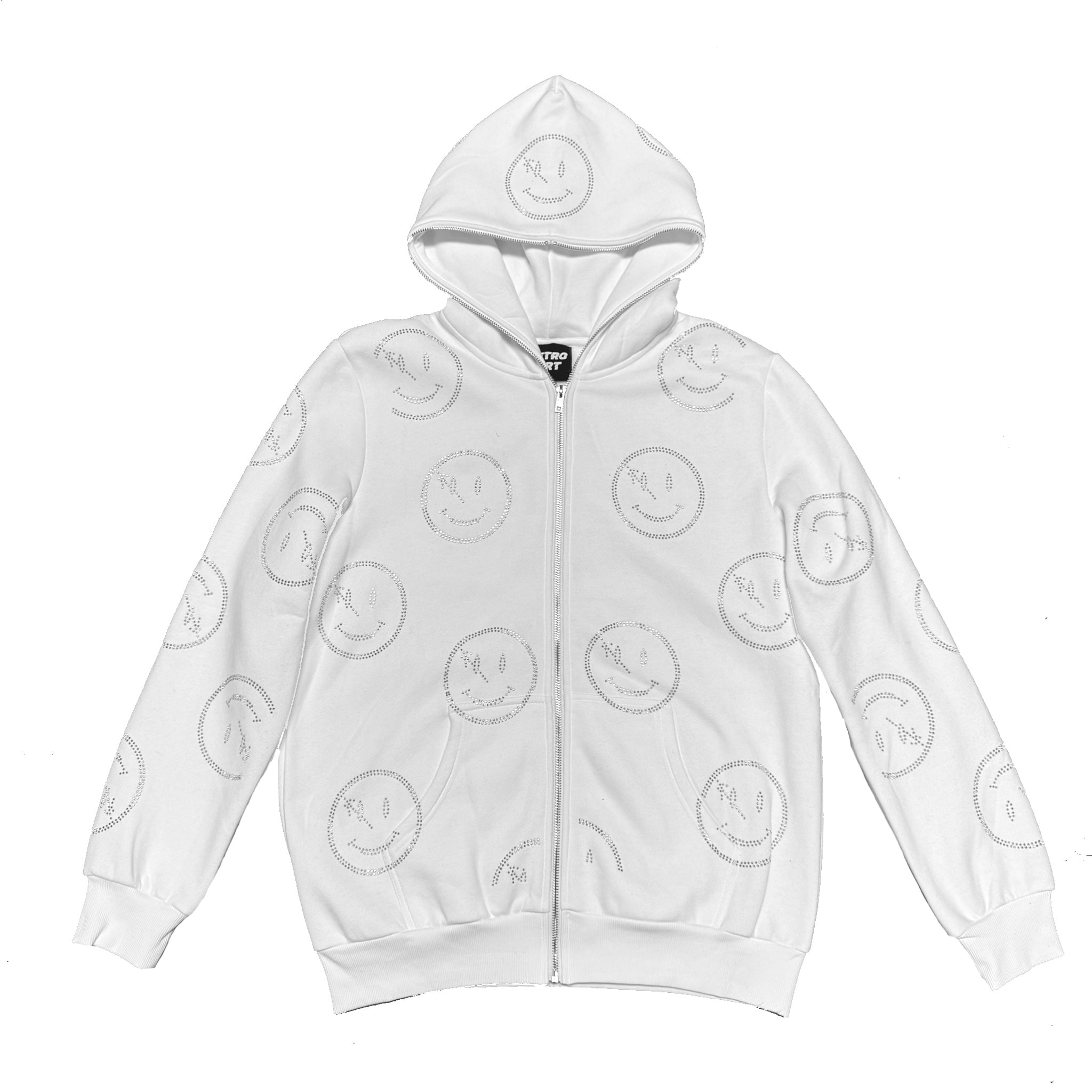 Hoodie with discount rhinestone smiley face